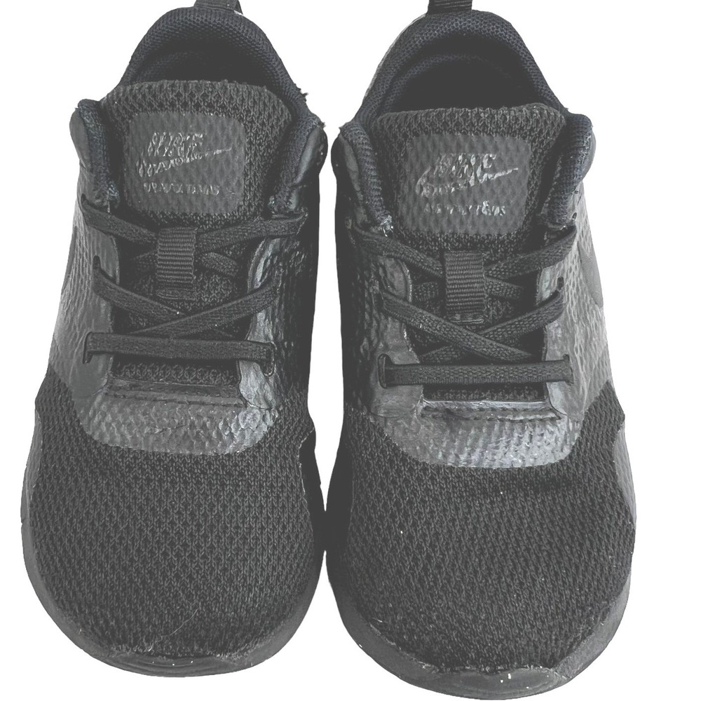 Nike Air Max Tavas Sneakers Kids Size 7C Black Low‎ Top Athletic Shoes Lace Up